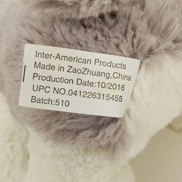 Inter American White Gray Dog Puppy Bunny Rabbit Ears Plush Stuffed Animal Toy - Picture 8 of 9